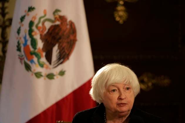 Janet Yellen, Secretary of the Treasury of the United States at a press conference Mexico December 7, 2023, Mexico City, Mexico: United States Treasury Secretary Janet Yellen at a press conference at the National Palace in Mexico City. on December 7, 2023 in Mexico City, Mexico (Photo by Luis Barron Eyepix Group). Copyright: xLuisxBarronx xEyepixxGroupx LB_20231207-_6