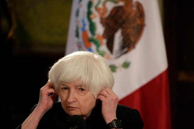 Janet Yellen, Secretary of the Treasury of the United States at a press conference Mexico December 7, 2023, Mexico City, Mexico: United States Treasury Secretary Janet Yellen at a press conference at the National Palace in Mexico City. on December 7, 2023 in Mexico City, Mexico (Photo by Luis Barron Eyepix Group). Copyright: xLuisxBarronx xEyepixxGroupx LB_20231207-_8