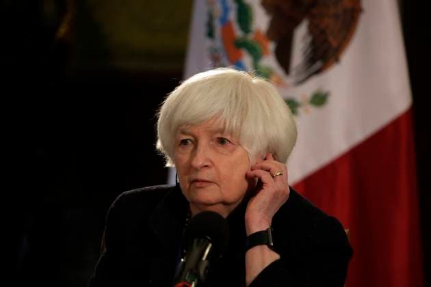December 7, 2023, Mexico City, Mexico: United States Treasury Secretary Janet Yellen at a press conference at the National Palace in Mexico City. on December 7, 2023 in Mexico City, Mexico Mexico City Mexico - ZUMAe321 20231207_zia_e321_017 Copyright: xLuisxBarronx