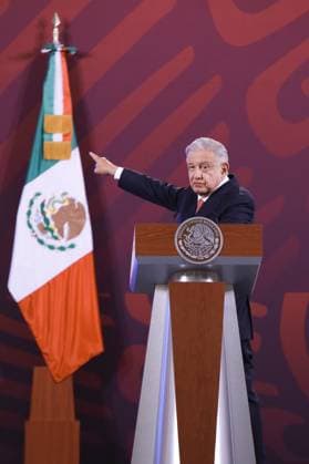 Andres Manuel Lopez Obrador Press Conference December 7, 2023. Mexico City, Mexico. Mexican President, Andres Manuel Lopez Obrador gesticulates during his speech during his daily morning briefing conference at the National Palace. Mexico City Mexico Copyright: xAlexxDaltonxxEyepixxGroupx