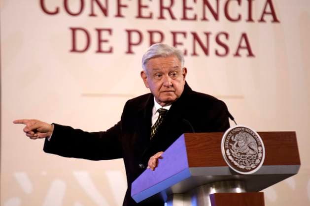 December 8, 2023, Mexico City, Mexico: The president of Mexico, Andres Manuel Lopez Obrador at the press conference at the National Palace in Mexico City. on December 8, 2023 in Mexico City, Mexico Mexico City Mexico - ZUMAe321 20231208_zia_e321_047 Copyright: xLuisxBarronx