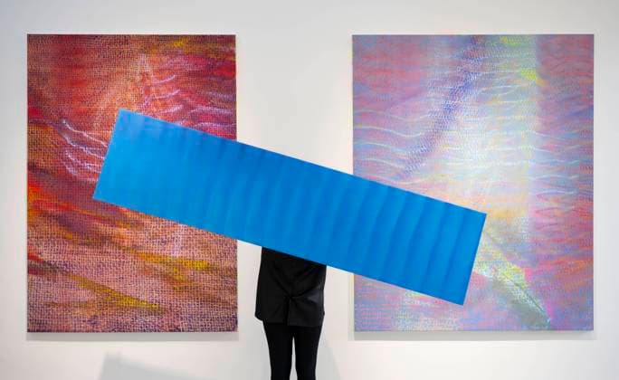 Bilder des Jahres 2023, News 12 Dezember News Themen der Woche KW49 CÄƒtÄƒlin Marius PetriÈ™or HereÈ™anu exhibition at Elizabeth Xi Bauer gallery in London, UK, on 8th Dec, 2023 Deptford, London, UK. 8th Dec, 2023. Romanian artist CÄƒtÄƒlin Marius PetriÈ™or HereÈ™anu (b. 1978) presents his exhibition: It s all in your vivid imagination, running from 8th Dec 2023 20th Jan 2024 at Elizabeth Xi Bauer gallery in Deptford. Works exhibited include: (left) Spring in the desert, 2022; (right) Rain in due season, 2022., Credit:MALCOLM PARK Avalon  Copyright: xMALCOLMxPARKx xAvalonx 0828316145