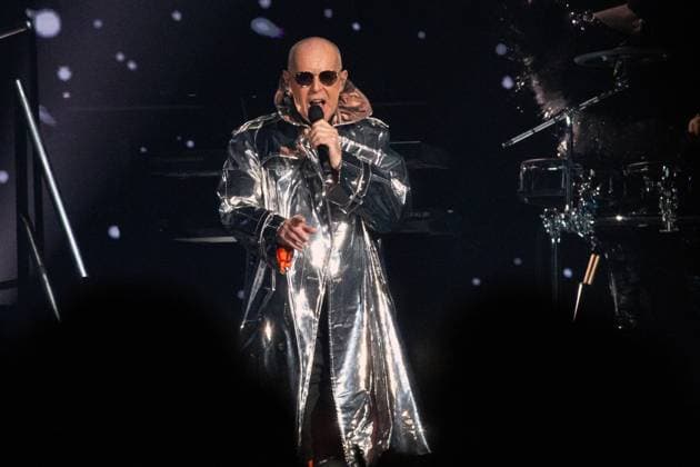 December 9, 2023, Bogota, Colombia: The singer of the British duo, Pet Shop Boys, Neil Tennant in his presentation at the Primavera Sound 2023 festival in Bogota Bogota Colombia - ZUMAh147 20231209_zap_h147_004 Copyright: xDanielxGarzonxHerazox