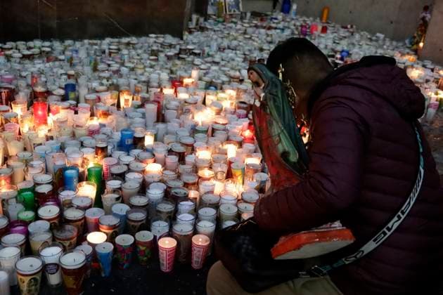 December 11, 2023, Mexico City, Mexico: Millions of parishioners visit the Basilica of Guadalupe to celebrate the Virgin of Guadalupe on the 492nd anniversary of her appearance on Cerro del Tepeyac in Mexico City. on December 11, 2023 in Mexico City, Mexico Mexico City Mexico - ZUMAe321 20231211_zia_e321_169 Copyright: xLuisxBarronx