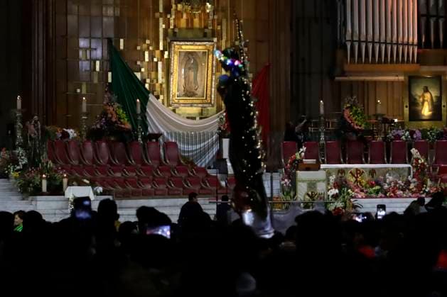 December 11, 2023, Mexico City, Mexico: Millions of parishioners visit the Basilica of Guadalupe to celebrate the Virgin of Guadalupe on the 492nd anniversary of her appearance on Cerro del Tepeyac in Mexico City. on December 11, 2023 in Mexico City, Mexico Mexico City Mexico - ZUMAe321 20231211_zia_e321_174 Copyright: xLuisxBarronx