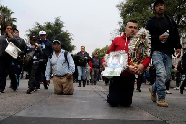 Millions of parishioners celebrate 492 years since the appearance of the Virgin of Guadalupe in Mexico December 11, 2023, Mexico City, Mexico: Parishioners pay a gift to the Virgin of Guadalupe at the celebration of the 492nd anniversary of her appearance on Tepeyac Hill in Mexico City. on December 11, 2023 in Mexico City, Mexico (Photo by Luis Barron Eyepix Group). Copyright: xLuisxBarronx xEyepixxGroupx LB_20231211_36
