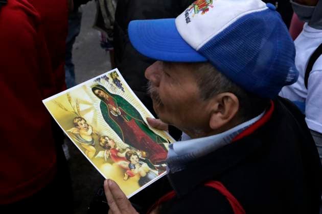 December 11, 2023, Mexico City, Mexico: Millions of parishioners visit the Basilica of Guadalupe to celebrate the Virgin of Guadalupe on the 492nd anniversary of her appearance on Cerro del Tepeyac in Mexico City. on December 11, 2023 in Mexico City, Mexico Mexico City Mexico - ZUMAe321 20231211_zia_e321_198 Copyright: xLuisxBarronx