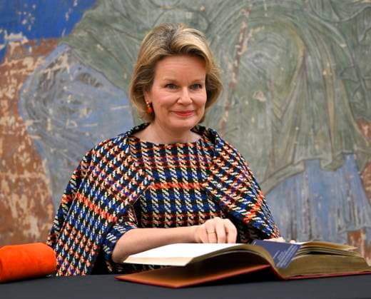 HRH Queen Mathilde Visits Georgia: a story of encounters Exhibition BRUSSELS, BELGIUM - DECEMBER 12 :Her Majesty the Queen visits the exhibition Georgia: a history of encounters at the Musée d Art et d Histoire in Brussels. This heritage exhibition is part of Europalia Georgia and highlights the country s art, culture and history. Queen Mathilde of Belgium pictured on DECEMBER 12, 2023 in Brussels, Belgium, 12 12 23 Brussels Belgium  Copyright: xPhilipxReynaersx