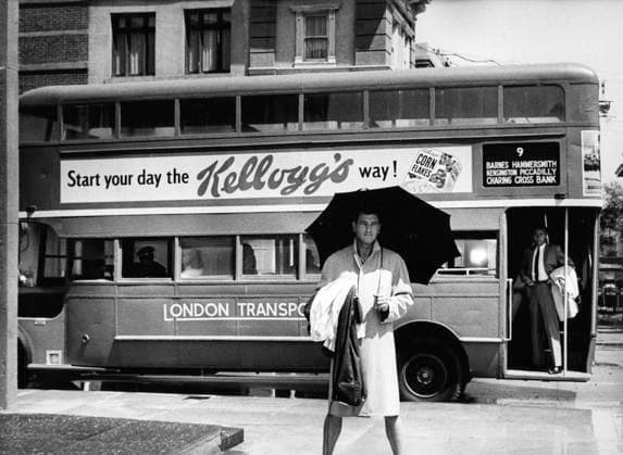 Film Strange Bedfellows Actor Rock Hudson in a scene of the film Los Angeles, CA USA  Copyright: xLeoxFuchsx 0783_hudson_with_kelloggs_ad SB