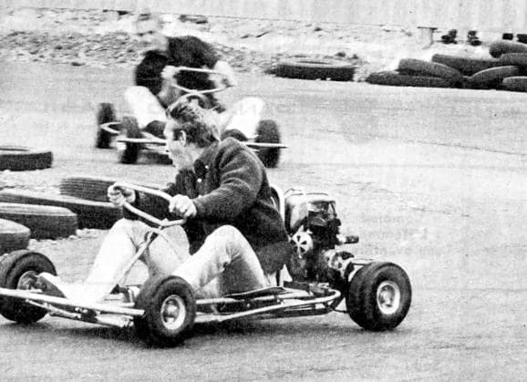 Film The Great Escape Actor Steve McQueen at the set Bavaria Germany  Copyright: xLeoxFuchsxArchivesx 3019 Steve McQueen Karting during Race