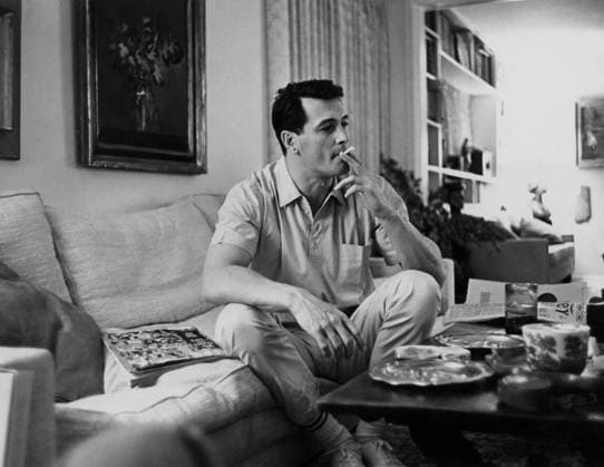 Rock Hudson at Home Actor Rock Hudson goofing at home Los Angeles, CA USA  Copyright: xLeoxFuchsx R0044-Hudson