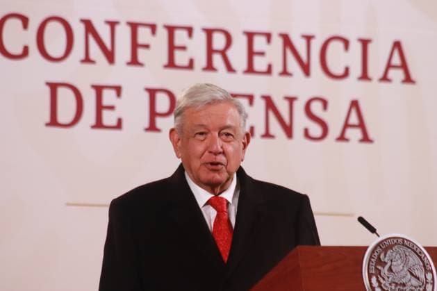 December 13, 2023 in Mexico City, Mexico: Mexican President, Andres Manuel Lopez Obrador speaks during the briefing conference in front of media at the National Palace on December 13, 2023 in Mexico City, Mexico. Mexico City Mexico - ZUMAe321 20231213_zia_e321_013 Copyright: xCarlosxSantiagox