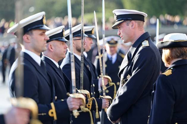Bilder des Jahres 2023, Entertainment 12 Dezember Entertainment Themen der Woche KW50 Entertainment Bilder des Tages . 14 12 2023. Dartmouth, United Kingdom. Prince William, the Prince of Wales, during a visit to The Lord High Admiral s Divisions at the Britannia Royal Naval College in Dartmouth, United Kingdom.  xPoolx xi-Imagesx IIM-24880-0011