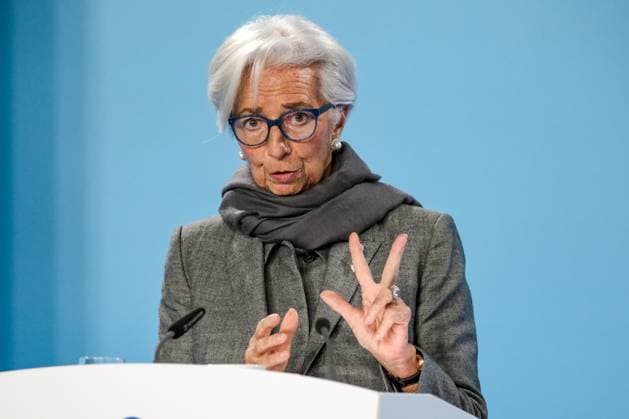 News Themen der Woche KW50 News Bilder des Tages Frankfurt Pressekonferenz der Europaeischen Zentralbank in der EZB in Frankfurt, 14.12.2024. Christine Lagarde (Praesidentin der EZB), Pressekonferenz der Europaeischen Zentralbank in der EZB in Frankfurt, 14.12.2024. *** Frankfurt Press conference of the European Central Bank at the ECB in Frankfurt, 14 12 2024 Christine Lagarde President of the ECB , Press conference of the European Central Bank at the ECB in Frankfurt, 14 12 2024 Copyright: xEibner-Pressefoto FlorianxWieganx EP_FWD