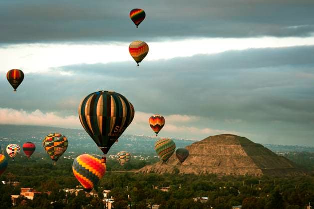 December 16, 2023, Mexico City, Teotihuacan, Mexico: The largest balloon on the entire continent was launched at dawn at the emblematic Archaeological center of the Pyramids of TeotihuacoÂ¡n, in Mexico. TeotihuacoÂ¡n, also known as the land of the Gods, was the landscape to observe from the spectacular flight of one of the largest hot air balloons on the continent..The Mexican company Al Sol Globos started with this gigantic model, the N-500 balloon that will be part of its fleet. Mexico City Mexico - ZUMAn296 20231216_zip_n296_007 Copyright: xJorgexNunezx