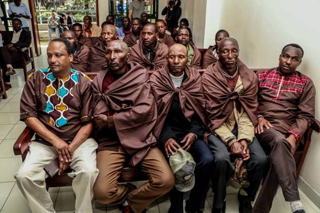 Bilder des Jahres 2023, News 12 Dezember News Themen der Woche KW51 News Bilder des Tages December 18, 2023, Nakuru, Kenya: Members of the Ogiek Community follow the proceedings during the mention of their case challenging the Government of Kenya s attempt to evict them from Mau Forest. The court gave extension of conservatory orders restraining the government from evicting the community pending hearing of their application. In 2022, the African Court on Human and People s Rights sitting in Arusha Tanzania, mandated the Government of Kenya to pay $1.3 million in reparations to the Ogiek People for injustices and discrimination they endured. In the landmark judgment, the court also directed the Kenyan government to officially recognize the Ogiek as indigenous people of Kenya. Nakuru Kenya - ZUMAs197 20231218_aaa_s197_348 Copyright: xJamesxWakibiax