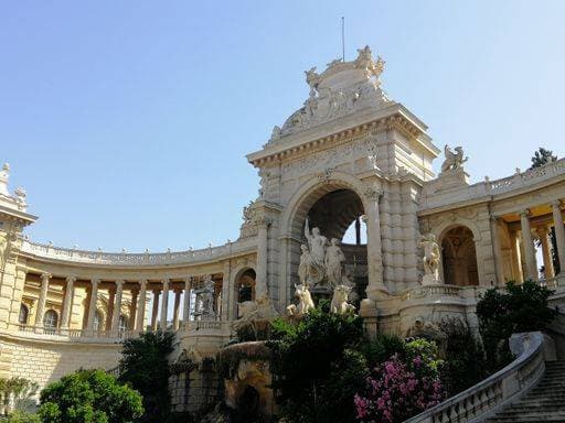 The Palais Longchamp surrounded by greenery under the sunlight in Marseille in France 174733 RECORD DATE NOT STATED