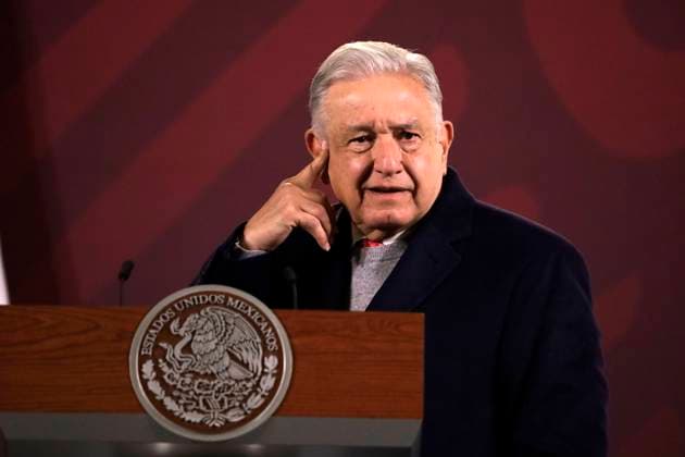 Andres Manuel Lopez Obrador, president of Mexico with a press conference at the National Palace December 19, 2023, Mexico City, Mexico: The president of Mexico, Andres Manuel Lopez Obrador at the press conference at the National Palace in Mexico City. on December 19, 2023 in Mexico City, Mexico (Photo by Luis Barron Eyepix Group). Copyright: xLuisxBarronx xEyepixxGroupx LB_20231219-18
