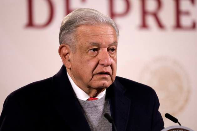 December 19, 2023, Mexico City, Mexico: The president of Mexico, Andres Manuel Lopez Obrador at the press conference at the National Palace in Mexico City. on December 19, 2023 in Mexico City, Mexico Mexico City Mexico - ZUMAe321 20231219_zia_e321_001 Copyright: xLuisxBarronx