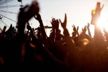 RECORD DATE NOT STATED Audience At Outdoor Music Festival