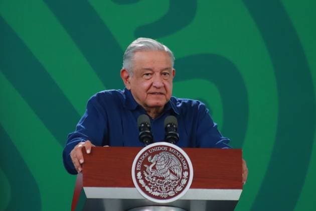 December 20, 2023, Acapulco, Mexico: The president of Mexico, Andres Manuel Lopez Obrador gesticulates while speaks during the briefing conference. on December 20, 2023. In Acapulco, Guerrero. Acapulco Mexico - ZUMAe321 20231220_zia_e321_083 Copyright: xCarlosxSantiagox