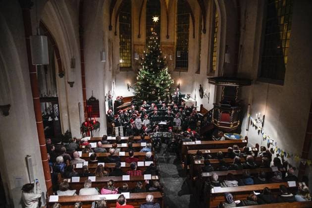 Christmas concert of the Spielmannszug Wertherbruch FOR EDITORIAL PURPOSES ONLY p Christmas concert of the Spielmannszug Wertherbruch in the village church, on Saturday, 23 12 2023 in Hamminkeln Wertherbruch Germany NRW Wertherbruch Copyright MarkusxJoosten Copyright: MarkusxJoosten doc7tdzcsfrm8p136nym64y ,EDITORIAL USE ONLY Copyright: MarkusxJoosten