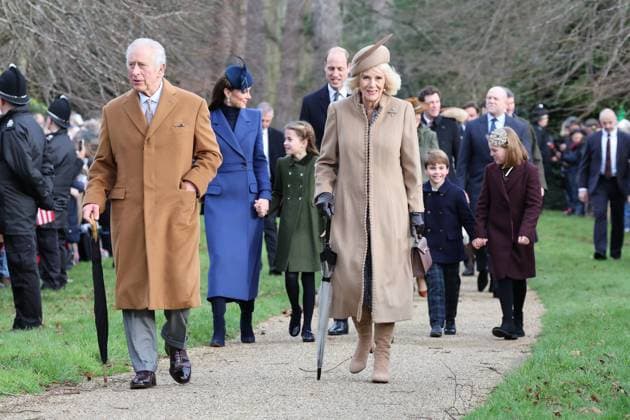 Entertainment Themen der Woche KW52 Entertainment Bilder des Tages . 25 12 2023. Sandringham , United Kingdom. UK Royals at the Christmas Day church service in Sandringham, United Kingdom. Picture by Stephen Lock i-Images  xStephenxLockx xi-Imagesx IIM-24899-0008