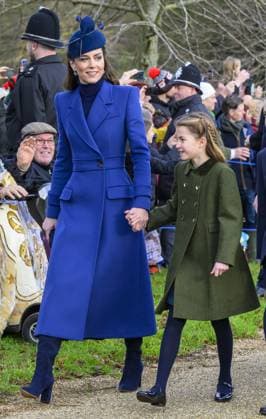 Members of the British Royal Family attend the Christmas Day service at Sandringham Featuring: Catherine Princess of Wales, Princess Charlotte Where: Sandringham, Norfolk, United Kingdom When: 25 Dec 2023 Credit: Cover Images EDITORIAL USE ONLY. NOT FOR USE BY NEWSPAPERS BASED IN THE UK. Copyright: xx 53324692