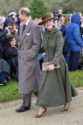 Members of the British Royal Family attend the Christmas Day service at Sandringham Featuring: Prince Edward, Sophie Duchess of Edinburgh Where: Sandringham, Norfolk, United Kingdom When: 25 Dec 2023 Credit: Cover Images EDITORIAL USE ONLY. NOT FOR USE BY NEWSPAPERS BASED IN THE UK. Copyright: xx 53324698