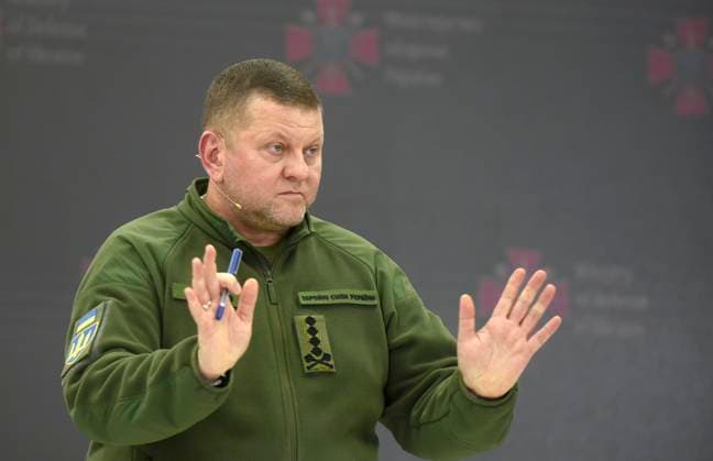 KYIV, UKRAINE - DECEMBER 26, 2023 - Commander-in-Chief of the Armed Forces of Ukraine, General Valerii Zaluzhnyi holds a press conference in Kyiv, capital of Ukraine. Press conference of Valerii Zaluzhnyi in Kyiv  Copyright: xKaniukaxRuslanx