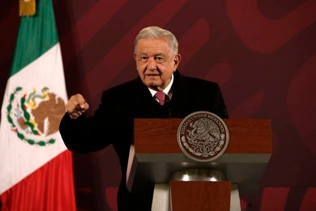 Andres Manuel Lopez Obrador, president of Mexico, announces the start of operations of the Mega Wellbeing Pharmacy December 29, 2023, Mexico City, Mexico: The President of Mexico, Andres Manuel Lopez Obrador announces the start of operations of the Mega Farmacia del Bienestar at the press conference at the National Palace in Mexico City. on December 29, 2023 in Mexico City, Mexico (Photo by Luis Barron Eyepix Group). Copyright: xLuisxBarronx xEyepixxGroupx LB20231229_1
