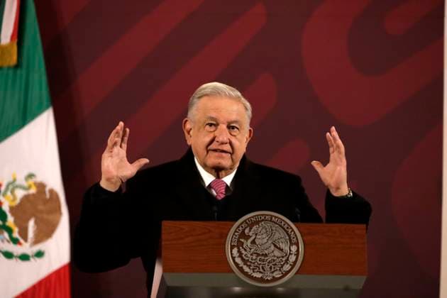 Andres Manuel Lopez Obrador, president of Mexico, announces the start of operations of the Mega Wellbeing Pharmacy December 29, 2023, Mexico City, Mexico: The President of Mexico, Andres Manuel Lopez Obrador announces the start of operations of the Mega Farmacia del Bienestar at the press conference at the National Palace in Mexico City. on December 29, 2023 in Mexico City, Mexico (Photo by Luis Barron Eyepix Group). Copyright: xLuisxBarronx xEyepixxGroupx LB20231229_4