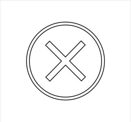 An illustration of a round X mark isolated on a white background 696114 RECORD DATE NOT STATED