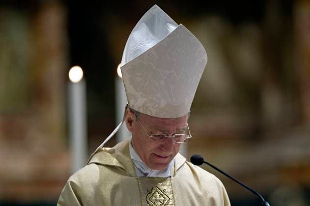 ITALY - ARCHBISHOP GEORG GANSWEIN PRESIDES OVER MASS AS PART OF THE END IF YEAR VESPERS , ONE YEAR AFTER THE DEATH OF POPE BENEDICT XVI AT THE ST PETER S BASILICA IN THE VATICAN - 2023 12 31 Italy, Rome, Vatican, 2023 12 31 .Archbishop Georg Ganswein presides over Mass as part of the end of year vespers, one year after the death of Pope Benedict XVI, at the St. Peter s Basilica in the Vatican Photograph by Alessia Giuliani Catholic Press Photo s. RESTRICTED TO EDITORIAL USE - NO MARKETING - NO ADVERTISING CAMPAIGNS. VATICAN VATICAN  Copyright: xIPA ABACAx