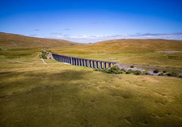 Ribblehead Viaduct in the Yorkshire Dales National Park - aerial view Ribblehead Viaduct in the Yorkshire Dales National Park - aerial view - travel photography Copyright: xZoonar.com ÊrikxLattweinx 19038172
