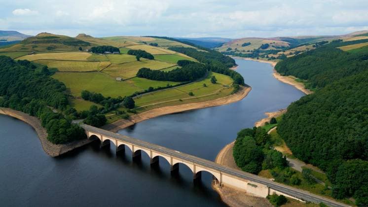 Ladybower Reservoir at Peak District National Park - aerial view - travel photography Ladybower Reservoir at Peak District National Park - aerial view - drone photography Copyright: xZoonar.com ÊrikxLattweinx 19083513