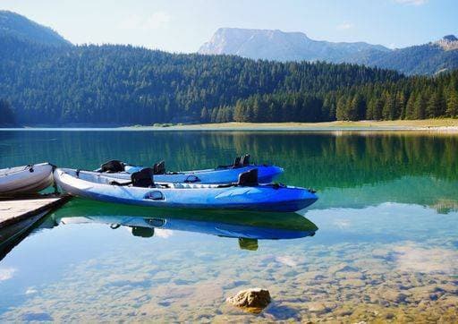 A mesmerizing shot of a boat in the Durmitor National park Montenegro 761692 RECORD DATE NOT STATED