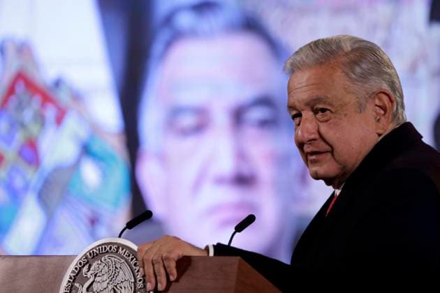 Andres Manuel Lopez Obrador, president of Mexico at a press conference January 5, 2024, Mexico City, Mexico: The president of Mexico, Andres Manuel Lopez Obrador at a press conference before the media at the National Palace in Mexico City. on January 5, 2024 in Mexico City, Mexico (Photo by Luis Barron Eyepix Group). Copyright: xLuisxBarronx xEyepixxGroupx LB-20240105-12