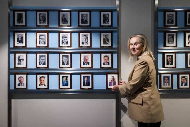 THE HAGUE - Outgoing Minister of Finance Sigrid Kaag will hang her portrait in the ministry s hall of fame. As UN special envoy, Sigrid Kaag will coordinate humanitarian aid and reconstruction in Gaza. She was the first female minister of the Ministry of Finance. ANP RAMON VAN FLYMEN netherlands out - belgium out  Copyright: xx x487732076x originalFilename: 487732076.jpg
