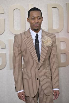 Actor Tyler James Williams arrives for the 81st annual Golden Globe Awards at the Beverly Hilton in Beverly Hills, California on Sunday, January 7, 2024.  LAP202401070003 CHRISxCHEW