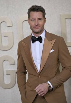 Actor Justin Hartley arrives for the 81st annual Golden Globe Awards at the Beverly Hilton in Beverly Hills, California on Sunday, January 7, 2024.  LAP202401070017 CHRISxCHEW