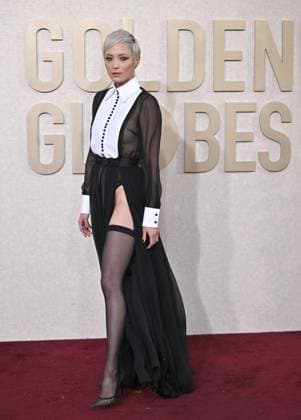 Actress Pom Klementieff arrives for the 81st annual Golden Globe Awards at the Beverly Hilton in Beverly Hills, California on Sunday, January 7, 2024.  LAP202401070087 CHRISxCHEW