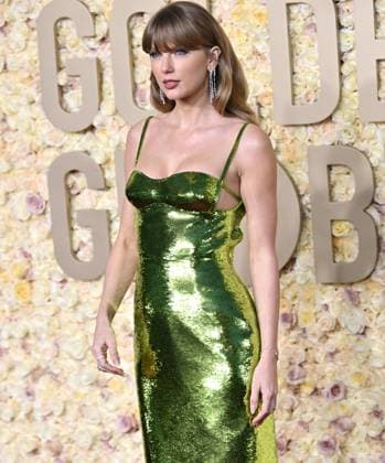 Taylor Swift for the 81st annual Golden Globe Awards at the Beverly Hilton in Beverly Hills, California on Sunday, January 7, 2024.  LAP202401070092 CHRISxCHEW