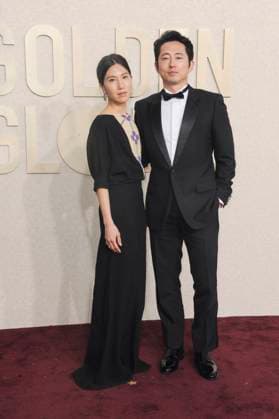 RECORD DATE NOT STATED Yeun Sang-yeop, Joana Pak at arrivals, 81st Annual Golden Globe Awards, Beverly Hilton Hotel, Beverly Hills, CA, United States, January 7, 2024. (Photo by: Elizabeth Goodenough Everett Collection) PUBLICATIONXNOTxINxCANxCHNxFRAxITAxJPNxNORxPOLxRUSxESPxUKxUSA