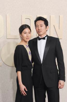 RECORD DATE NOT STATED Yeun Sang-yeop, Joana Pak at arrivals, 81st Annual Golden Globe Awards, Beverly Hilton Hotel, Beverly Hills, CA, United States, January 7, 2024. (Photo by: Elizabeth Goodenough Everett Collection) PUBLICATIONXNOTxINxCANxCHNxFRAxITAxJPNxNORxPOLxRUSxESPxUKxUSA