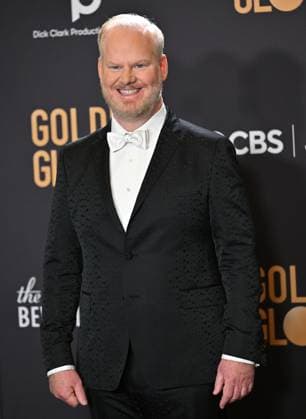 Actor Jim Gaffigan appears backstage during the 81st annual Golden Globe Awards at the Beverly Hilton in Beverly Hills, California on Sunday, January 7, 2024.  LAP202401070139 CHRISxCHEW
