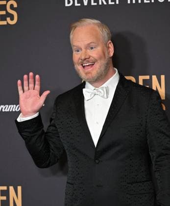 Actor Jim Gaffigan appears backstage during the 81st annual Golden Globe Awards at the Beverly Hilton in Beverly Hills, California on Sunday, January 7, 2024.  LAP202401070141 CHRISxCHEW