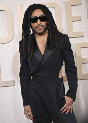 Lenny Kravitz arrives for the 81st annual Golden Globe Awards at the Beverly Hilton in Beverly Hills, California on Sunday, January 7, 2024.  LAP202401070155 CHRISxCHEW