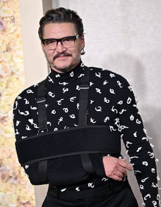Actor Pedro Pascal arrives for the 81st annual Golden Globe Awards at the Beverly Hilton in Beverly Hills, California on Sunday, January 7, 2024.  LAP202401070118 CHRISxCHEW