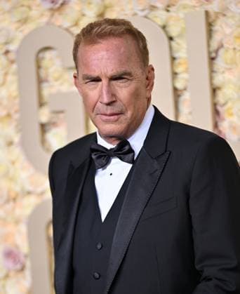 Actor Kevin Costner arrives for the 81st annual Golden Globe Awards at the Beverly Hilton in Beverly Hills, California on Sunday, January 7, 2024.  LAP202401070167 CHRISxCHEW